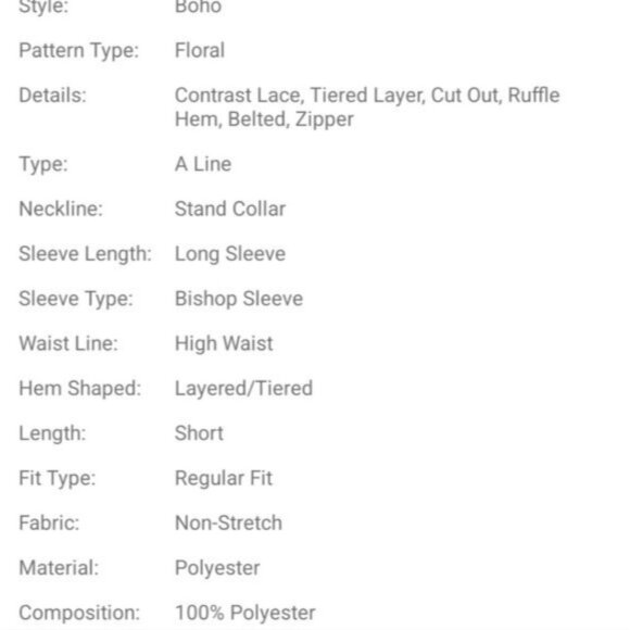 FLORAL, TIERED, RUFFLED,  CUT OUT, ZIPPER MINI DRESS - Picture 8 of 10